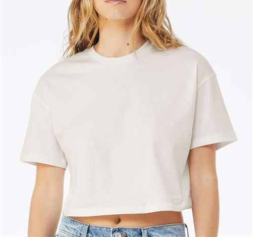 Women'S Jersey Crop Tee in Vintage White