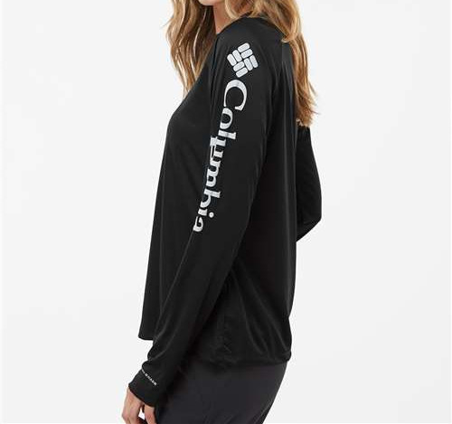 Women'S Pfg Tidal Tee™ Ii Long Sleeve in Black/ Cirrus Grey
