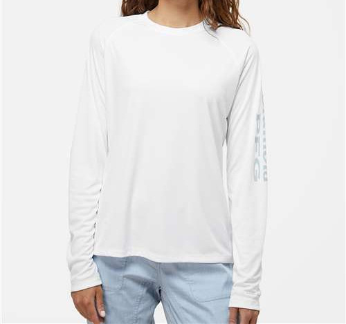 Women'S Pfg Tidal Tee™ Ii Long Sleeve in White/ Cirrus Grey