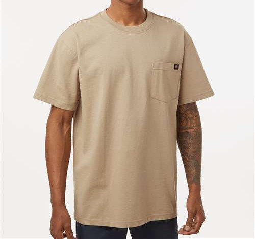 Men'S Tall Traditional Heavyweight T-Shirt in Desert Sand