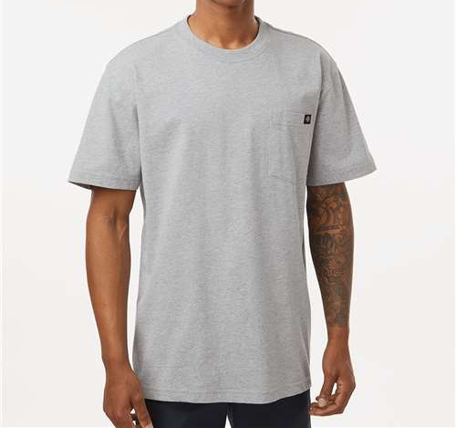 Men'S Tall Traditional Heavyweight T-Shirt in Heather Grey