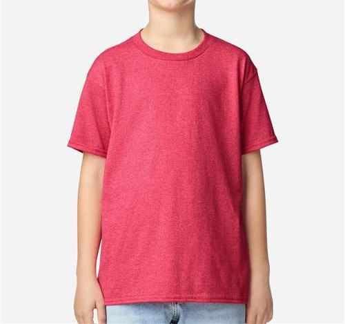Youth Heavy Cotton™ T-Shirt in Heather Red