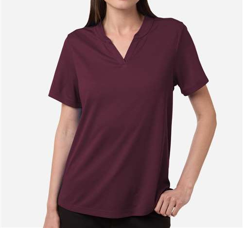 Women'S Nova Performance Pique Polo-Test in Burgundy