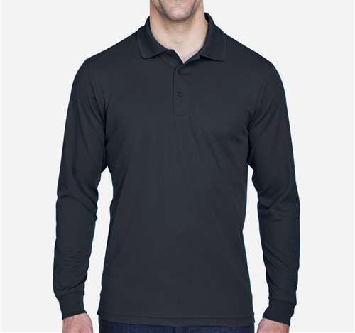 Men'S Tall Pinnacle Performance Long Sleeve Piqué Polo in Carbon
