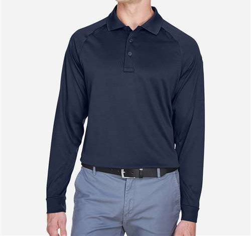Men'S Advantage Long Sleeve Tactical Polo in Dark Navy