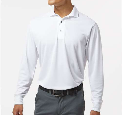 Men'S Prescott Long Sleeve Polo in White