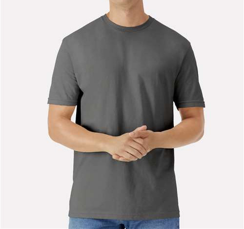 Unisex Light Cotton T-Shirt in Charcoal