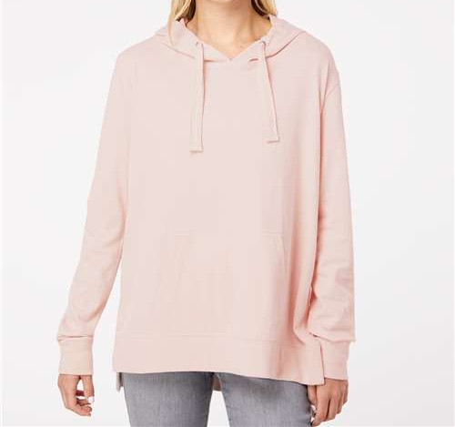 Women's Sueded Jersey Hooded Sweatshirt