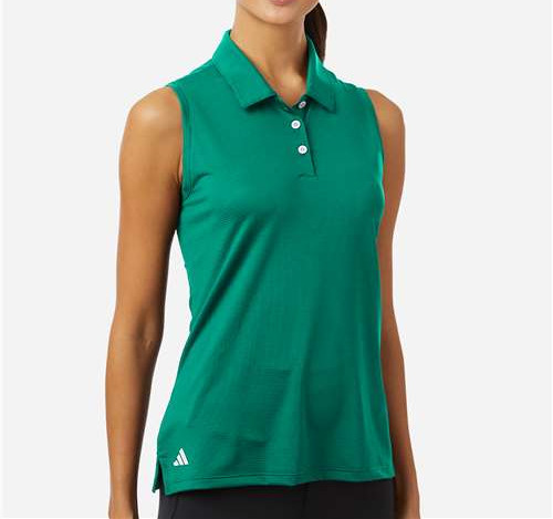 Women'S Ottoman Sleeveless Polo in Pure Teal