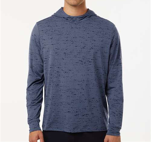 Men'S Performance Hooded Long Sleeve T-Shirt in Preloved Ink