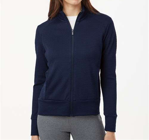 Women'S Ultimate365 Textured Full-Zip Jacket in Collegiate Navy