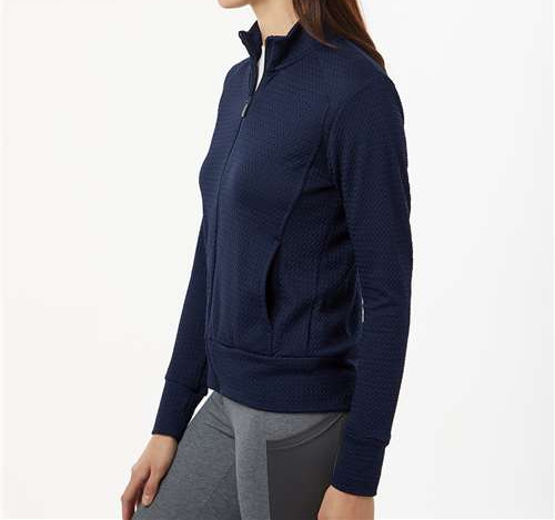 Women'S Ultimate365 Textured Full-Zip Jacket in Collegiate Navy