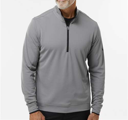 Men'S Performance Lightweight Quarter-Zip Pullover in Grey Three/ Black