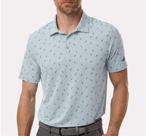 Men'S Ultimate365 Mesh Print Polo in Wonder Blue/ Collegiate Navy
