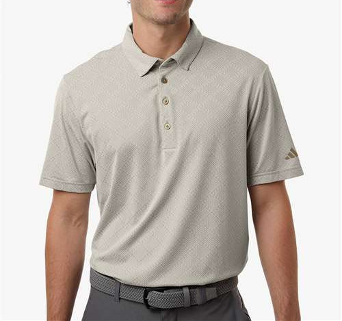 Men'S Ultimate365 Jacquard Polo in Putty Beige/ White