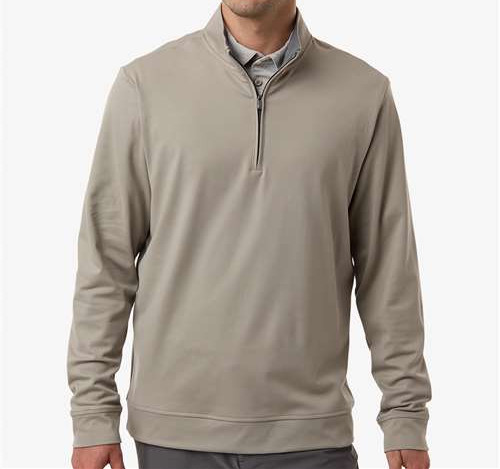 Men'S Ultimate365 Classic Quarter-Zip Pullover in Putty Beige