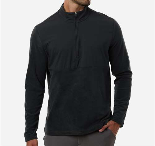 Men'S Ultimate365 Cozy Quarter-Zip Pullover in Black