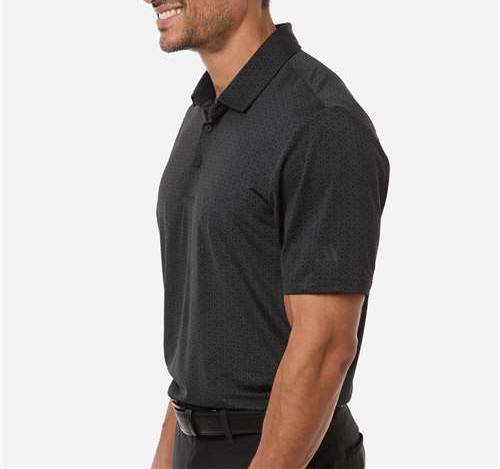 Men'S Ultimate365 Mesh Tango Print Climacool Polo in Black/ Carbon