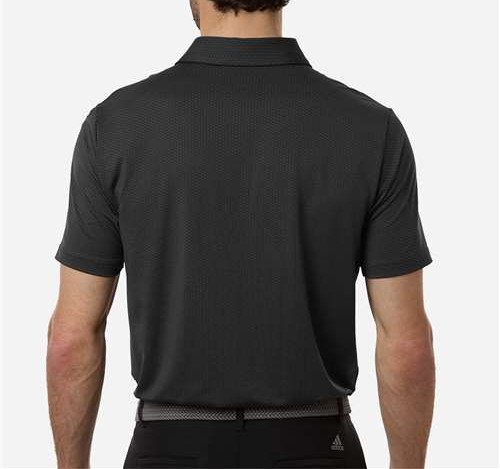 Men'S Performance Textured Polo in Carbon/ Black