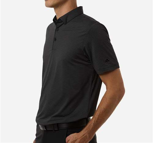 Men'S Ultimate365 Pencil Stripe Climacool Polo in Carbon/ Black