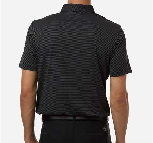 Men'S Ultimate365 Pencil Stripe Climacool Polo in Carbon/ Black