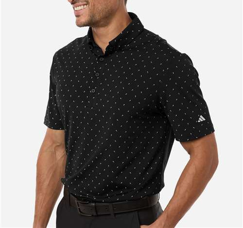 Men'S Ultimate365 Micro Print Polo in Black