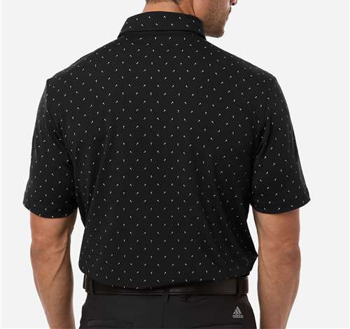 Men'S Ultimate365 Micro Print Polo in Black