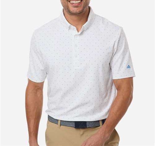 Men'S Ultimate365 Micro Print Polo in White