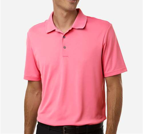 Men'S Performance Polo in Bliss Pink