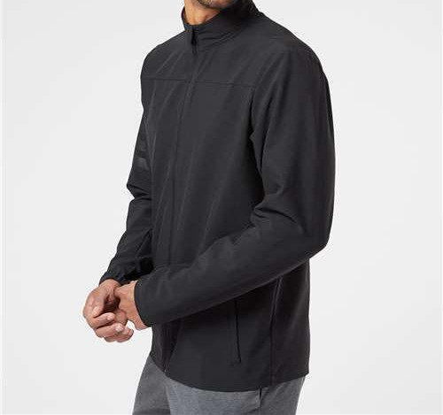 Men'S Wind Resistant Full-Zip Jacket in Black/ Black