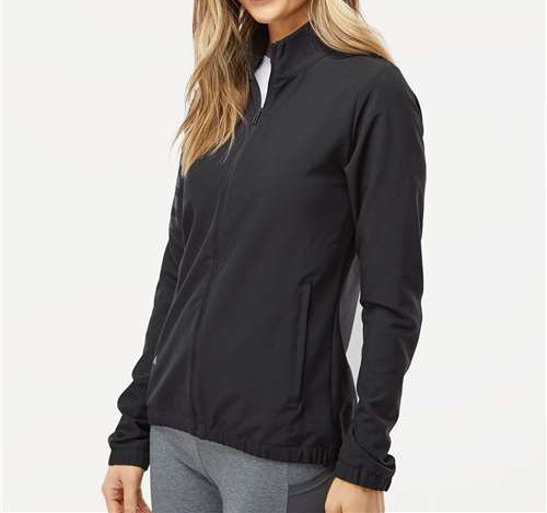 Women'S Wind Resistant Full-Zip Jacket in Black/ Black