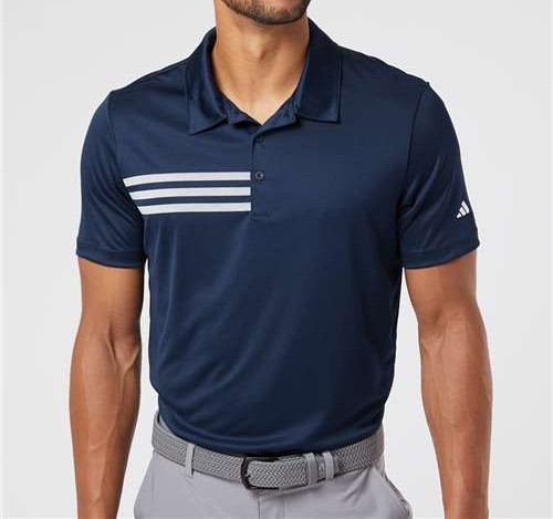 Men'S 3-Stripes Chest Polo in Collegiate Navy/ White
