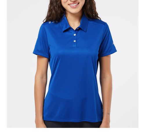 Women'S 3-Stripes Shoulder Polo in Collegiate Royal/ Grey Three