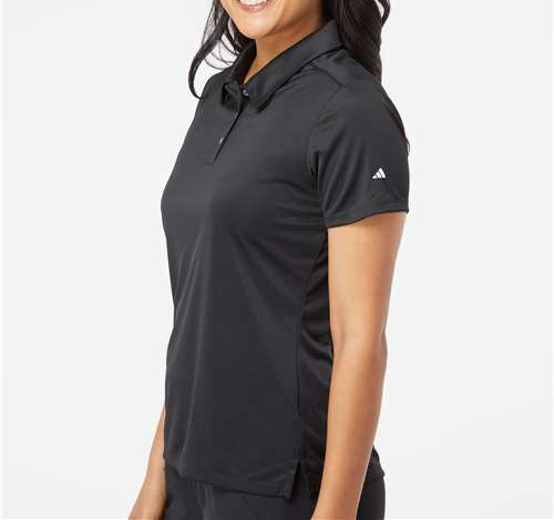 Women'S 3-Stripes Shoulder Polo in Black/ White