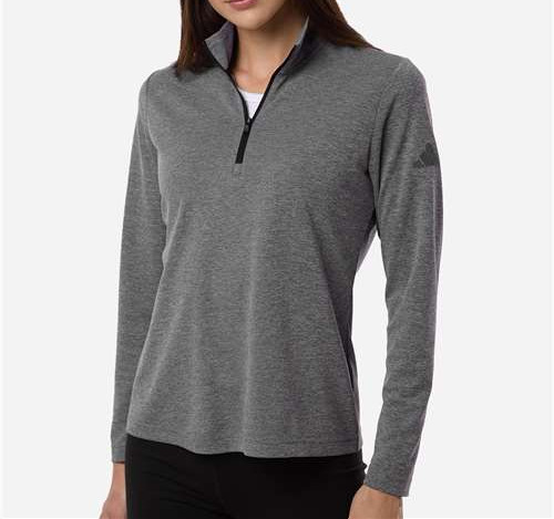 Women'S Lightweight Quarter-Zip Pullover in Black Heather