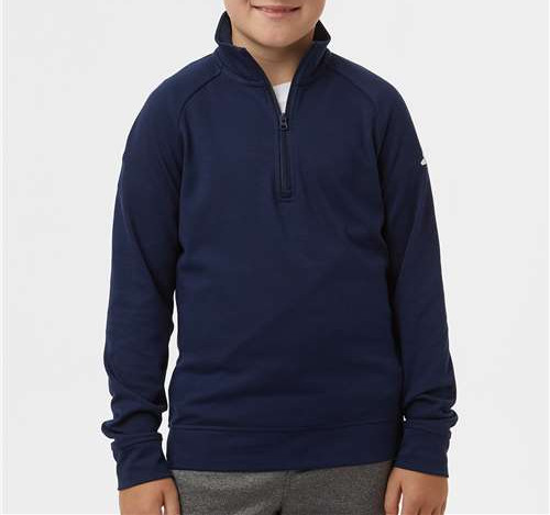 Youth Performance Quarter-Zip Pullover in Collegiate Navy