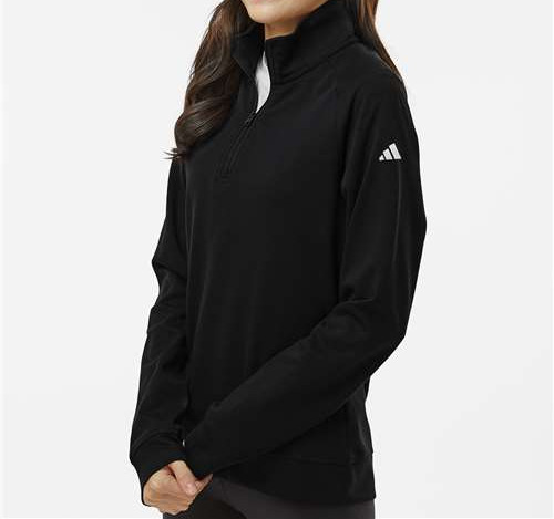 Youth Performance Quarter-Zip Pullover in Black