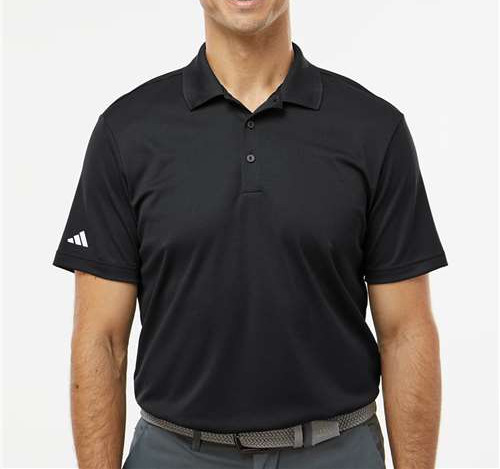Men'S Performance Piqué Polo in Black
