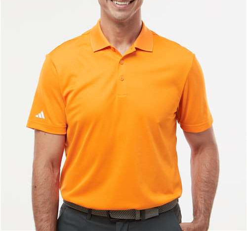 Men'S Performance Piqué Polo in Bright Orange