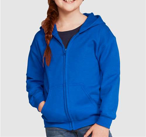 Youth Heavy Blend™ Full-Zip Hooded Sweatshirt in Royal