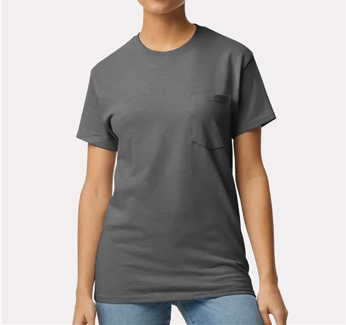 Unisex Ultra Cotton® Pocket T-Shirt in Charcoal