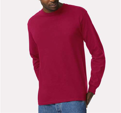 Unisex Ultra Cotton® Long Sleeve T-Shirt in Cardinal Red