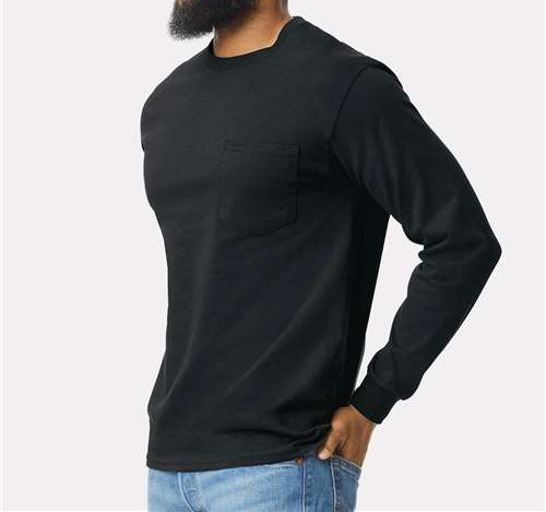 Unisex Ultra Cotton® Long Sleeve Pocket T-Shirt view 2