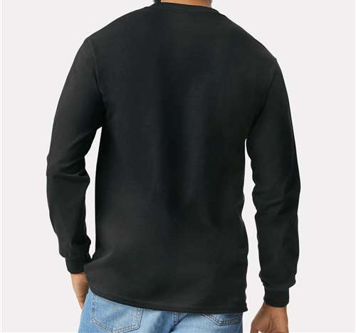 Unisex Ultra Cotton® Long Sleeve Pocket T-Shirt view 3