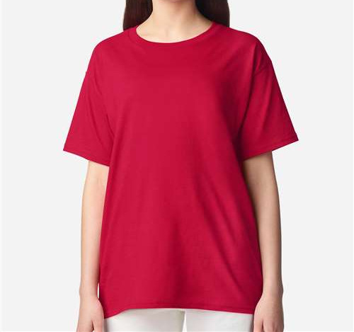 Youth Light Cotton T-Shirt in Cherry Red