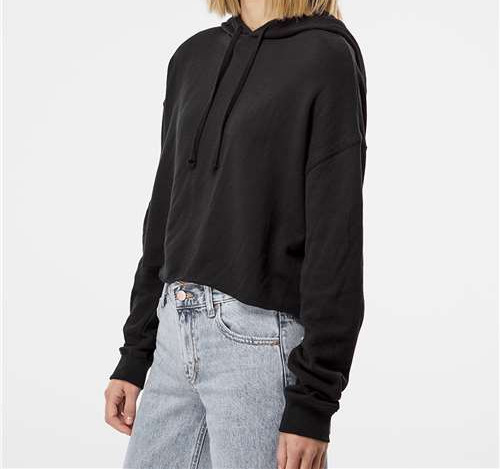 Women’S Lightweight Crop Hooded Sweatshirt view 2