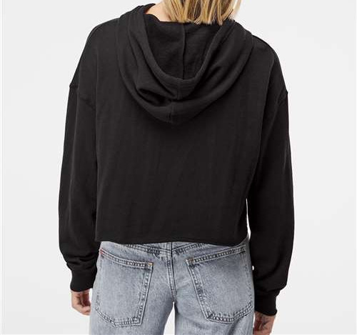 Women’S Lightweight Crop Hooded Sweatshirt view 3