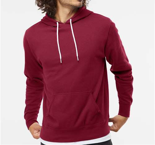 Unisex Lightweight Hooded Sweatshirt in Currant