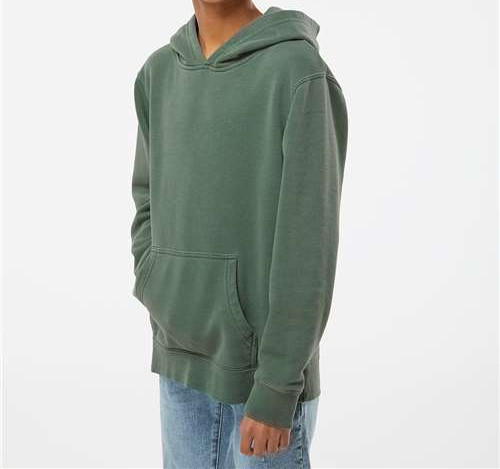 Youth Midweight Pigment-Dyed Hooded Sweatshirt view 2