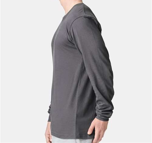 Unisex Fine Jersey Long Sleeve Tee view 2
